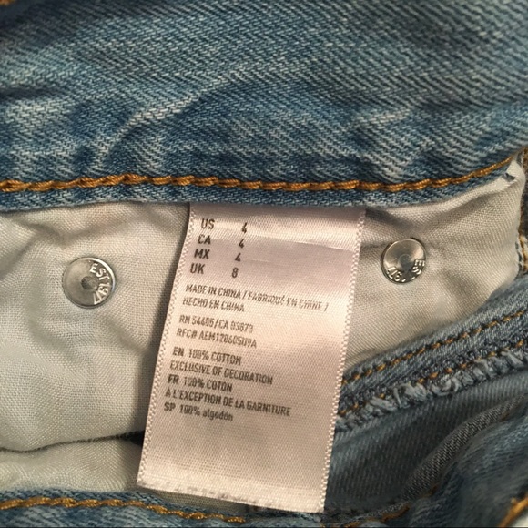 American Eagle Hi Rise Festival Distressed Shorts - Picture 7 of 13